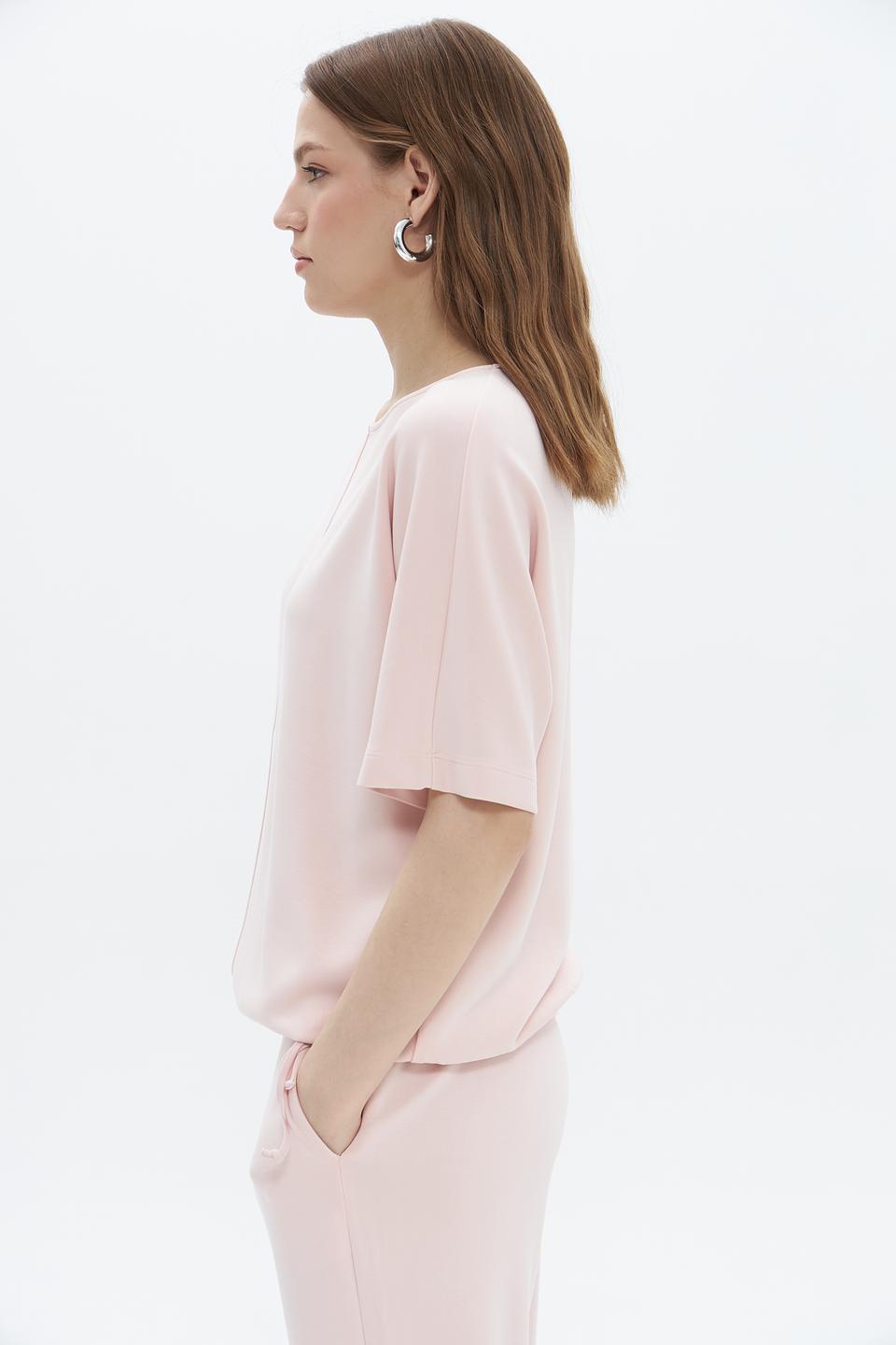 Пуловер Oui женский нежно-розовый