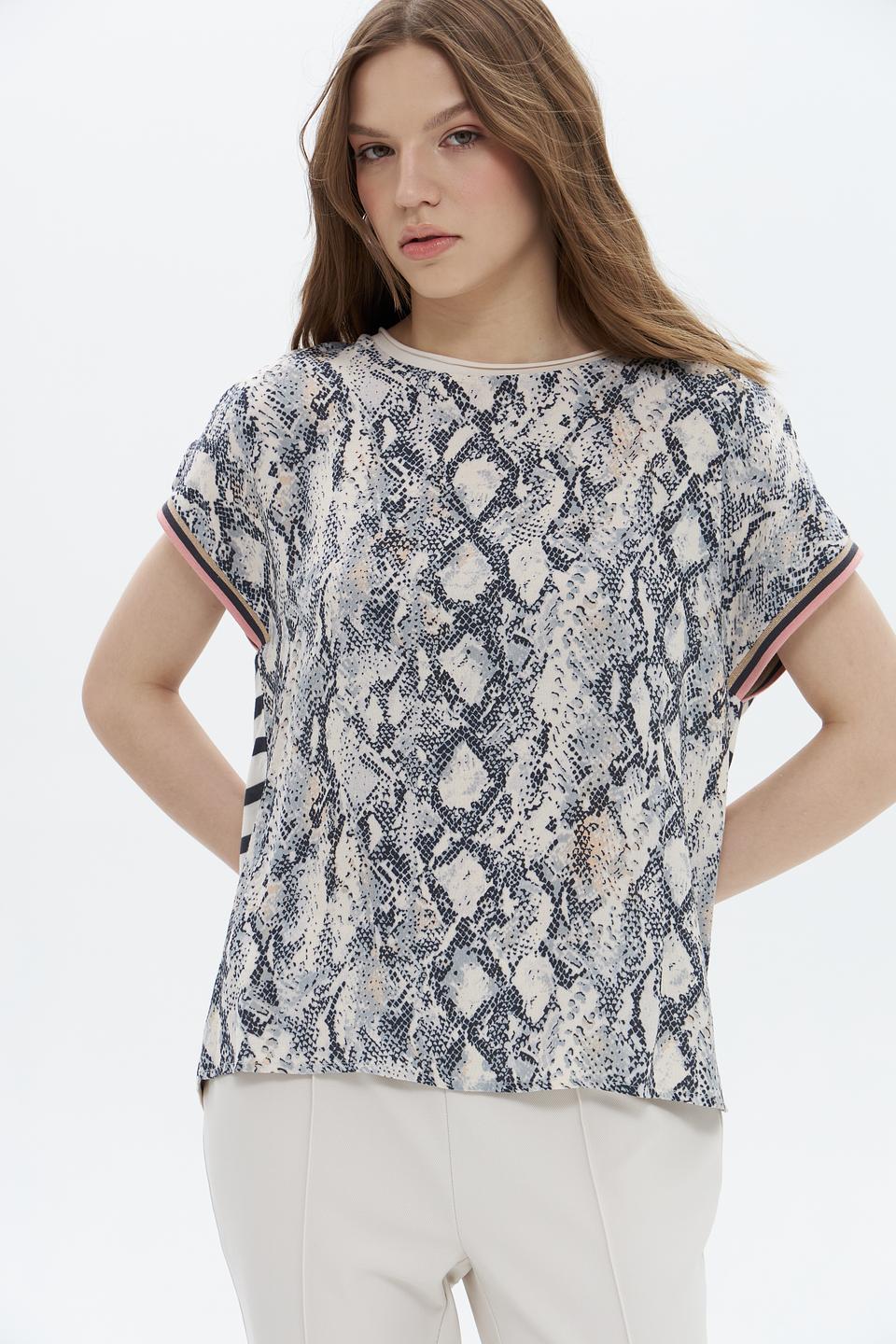 Блуза Oui с принтом reptile