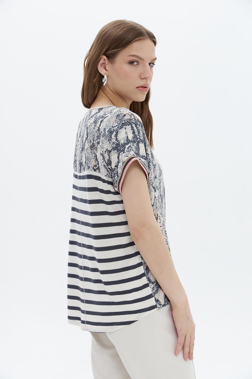 Блуза Oui с принтом reptile