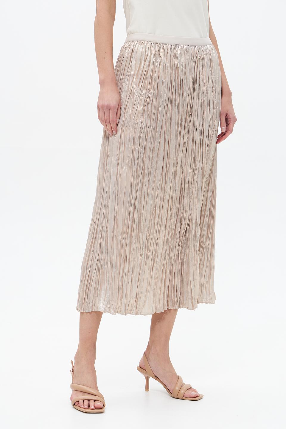 Юбка Oui плиссированная золотистая