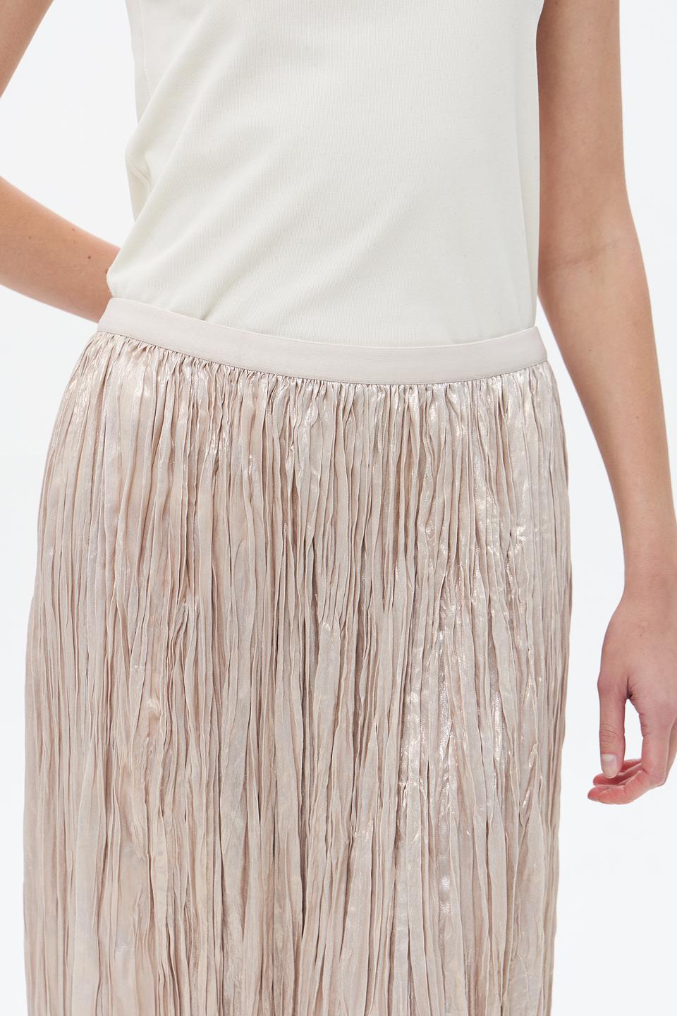 Юбка Oui плиссированная золотистая