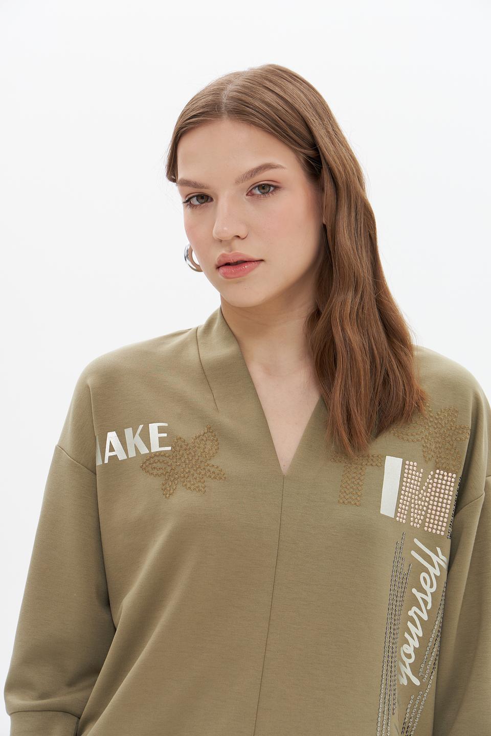 Пуловер Betty Barclay оливковый