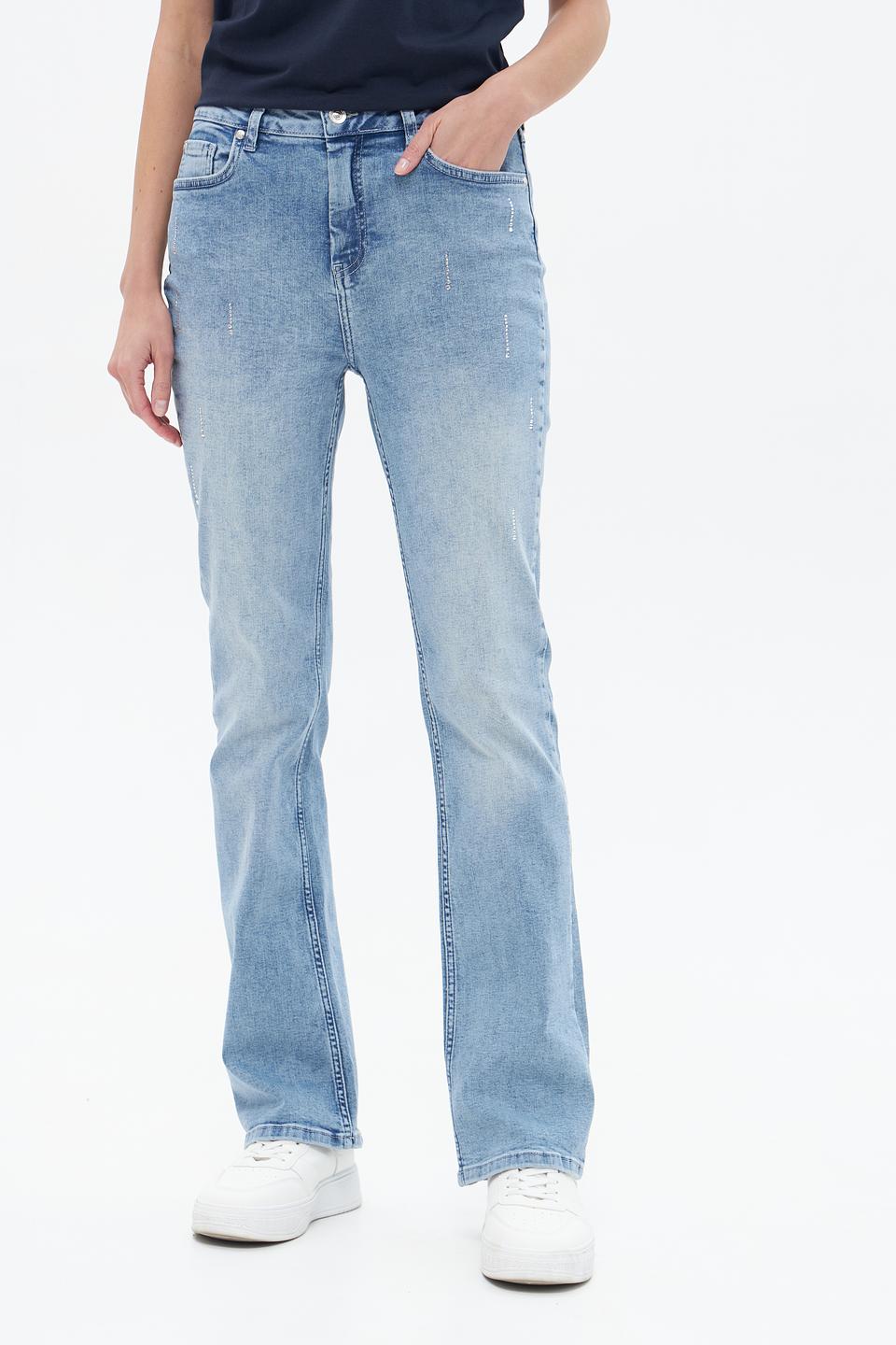 Джинсы Monari с вышивкой голубые