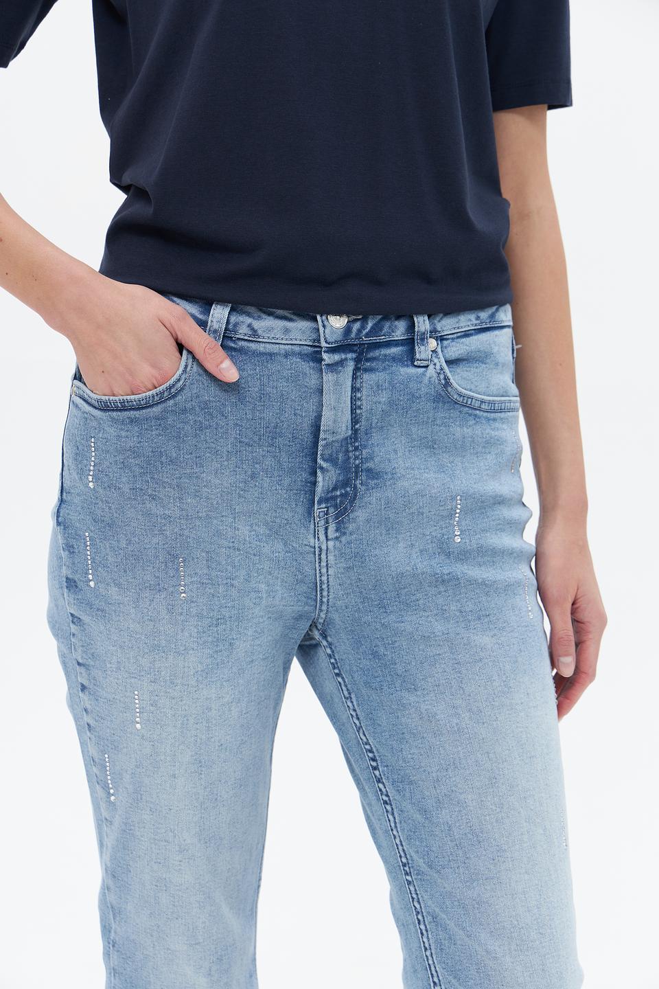 Джинсы Monari с вышивкой голубые