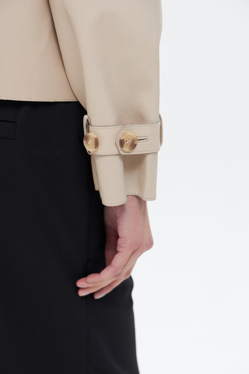 Куртка Bugatti кожаная бежевая