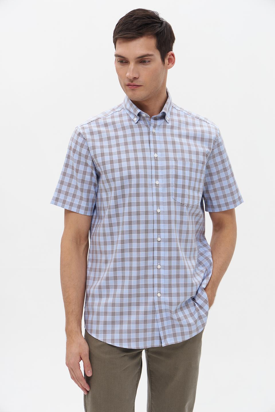 Рубашка кр-рукав Seidensticker в клетку