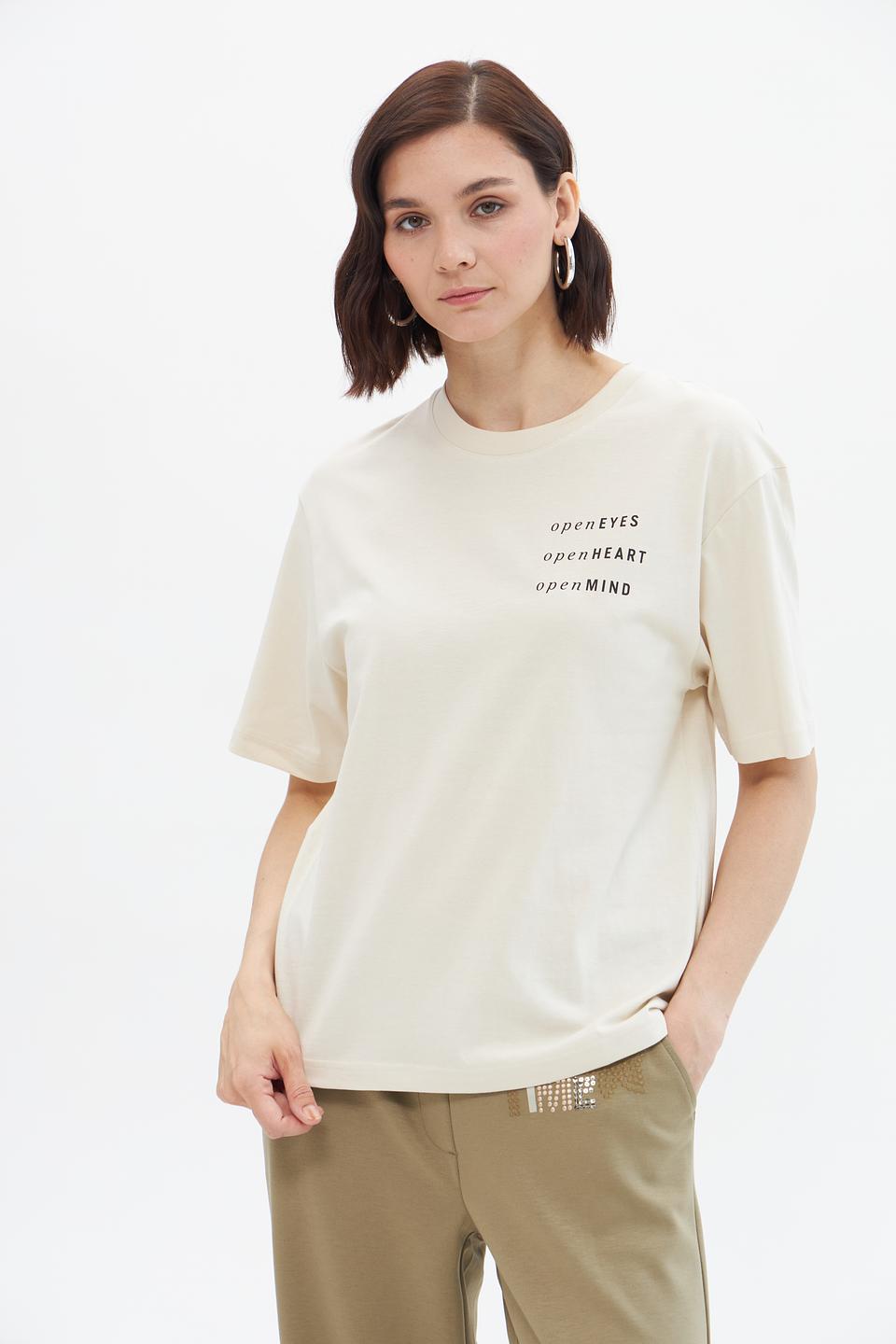 Футболка Marc O Polo с принтом бежевая