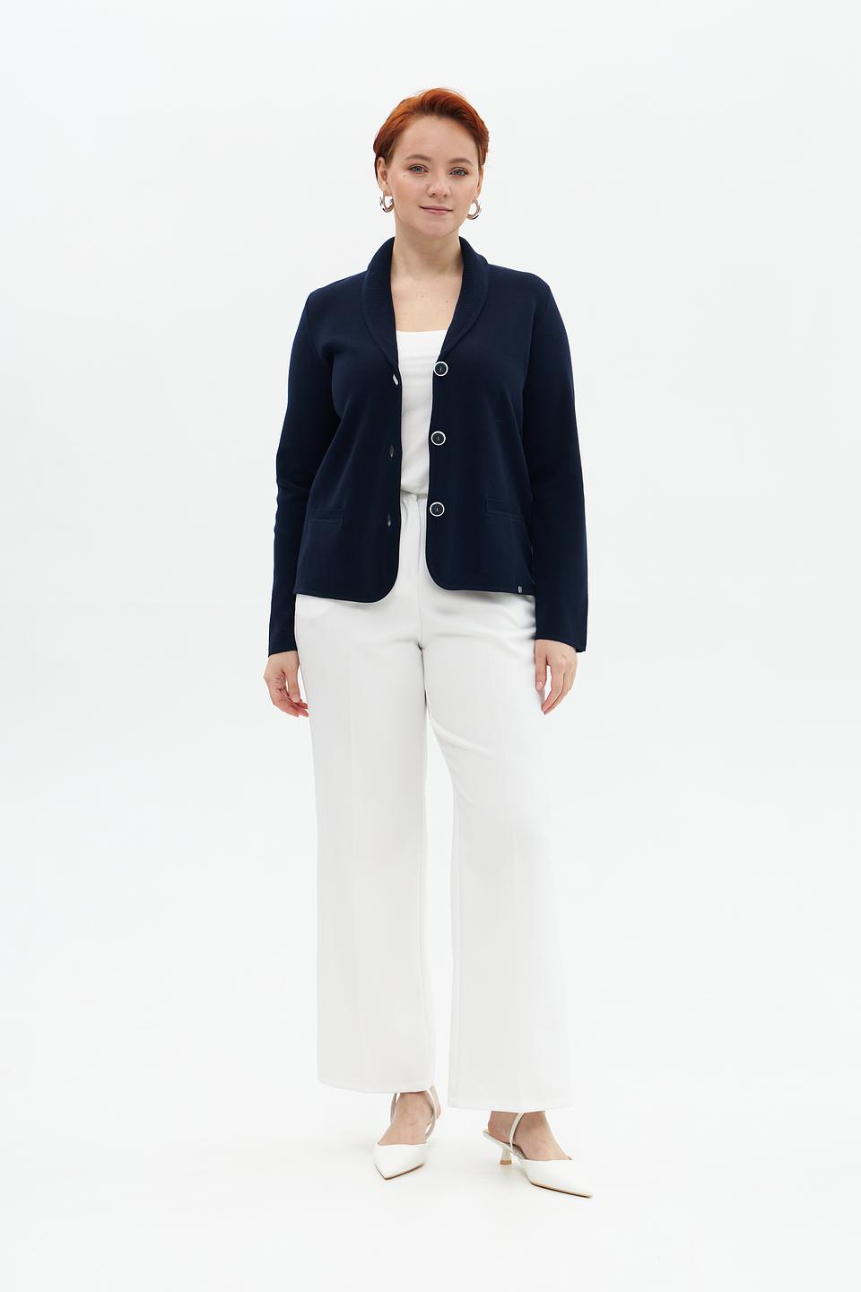 Жакет Gollehaug вязаный тёмно-синий