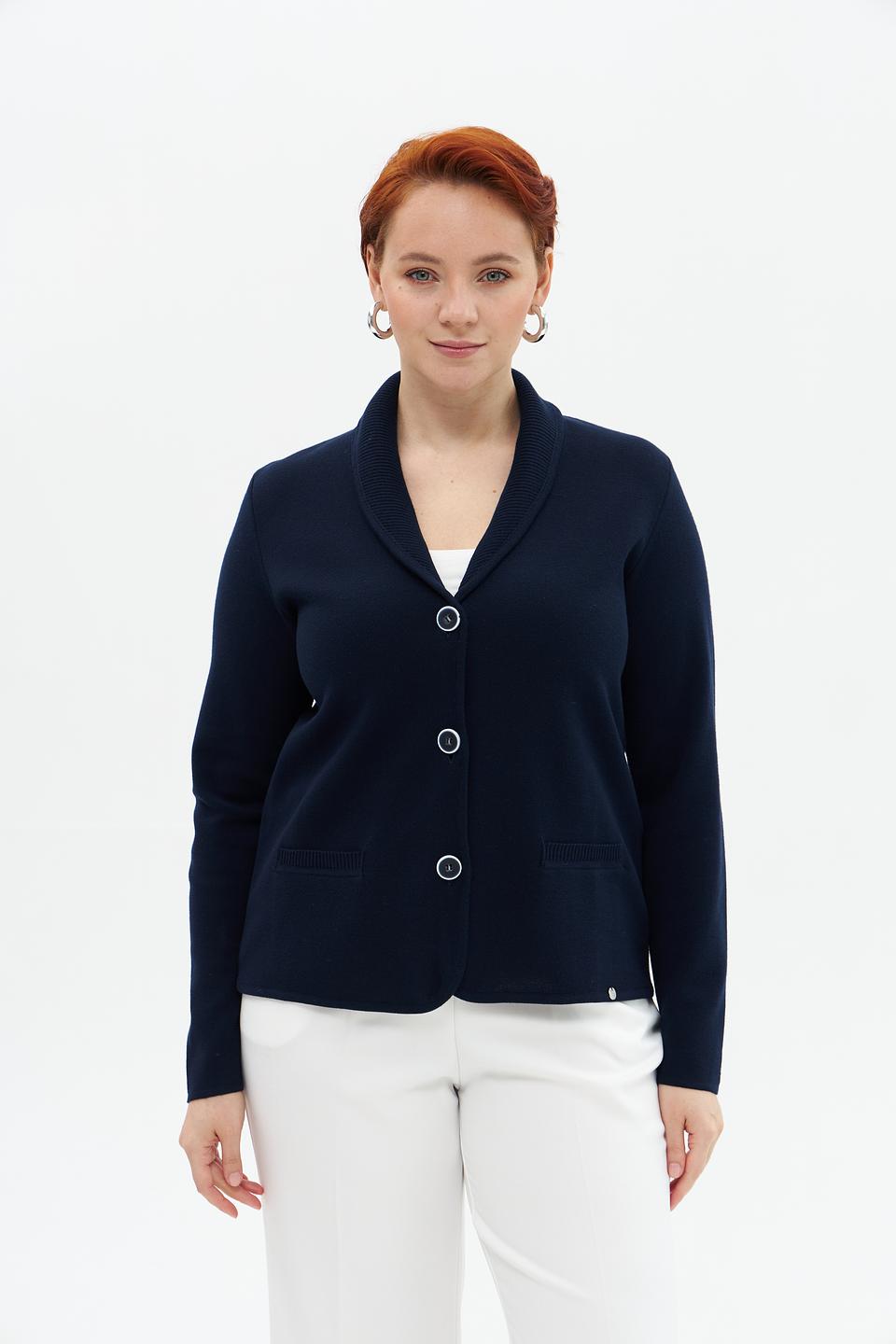 Жакет Gollehaug вязаный тёмно-синий