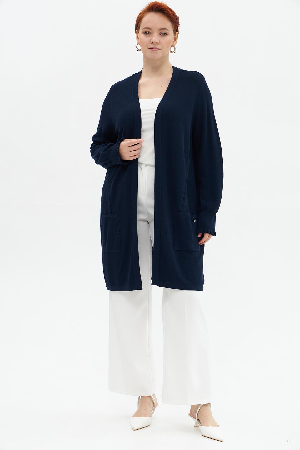 Жакет Gollehaug вязаный тёмно-синий