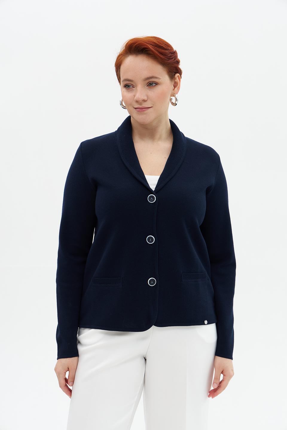 Жакет Gollehaug вязаный тёмно-синий