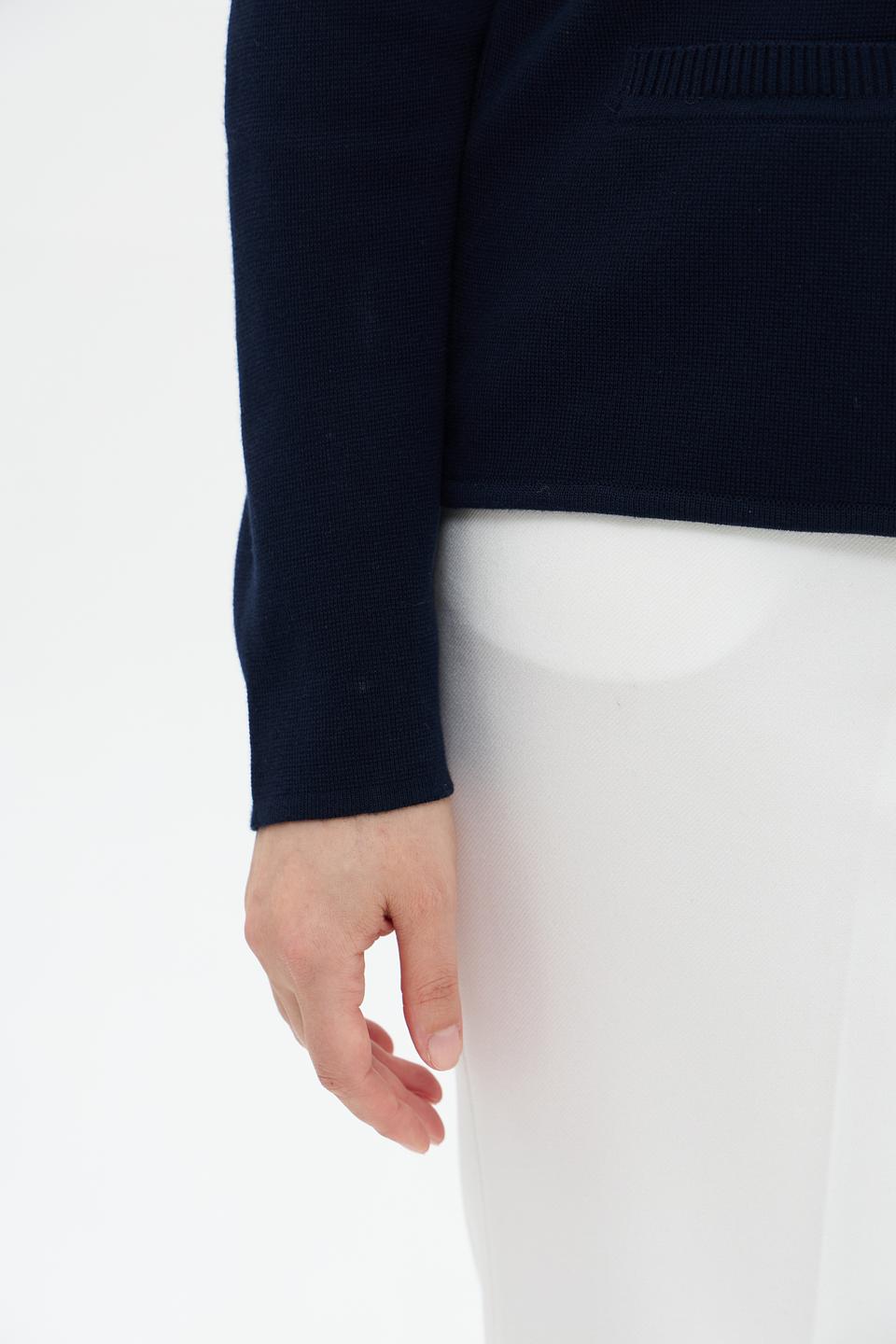 Жакет Gollehaug вязаный тёмно-синий