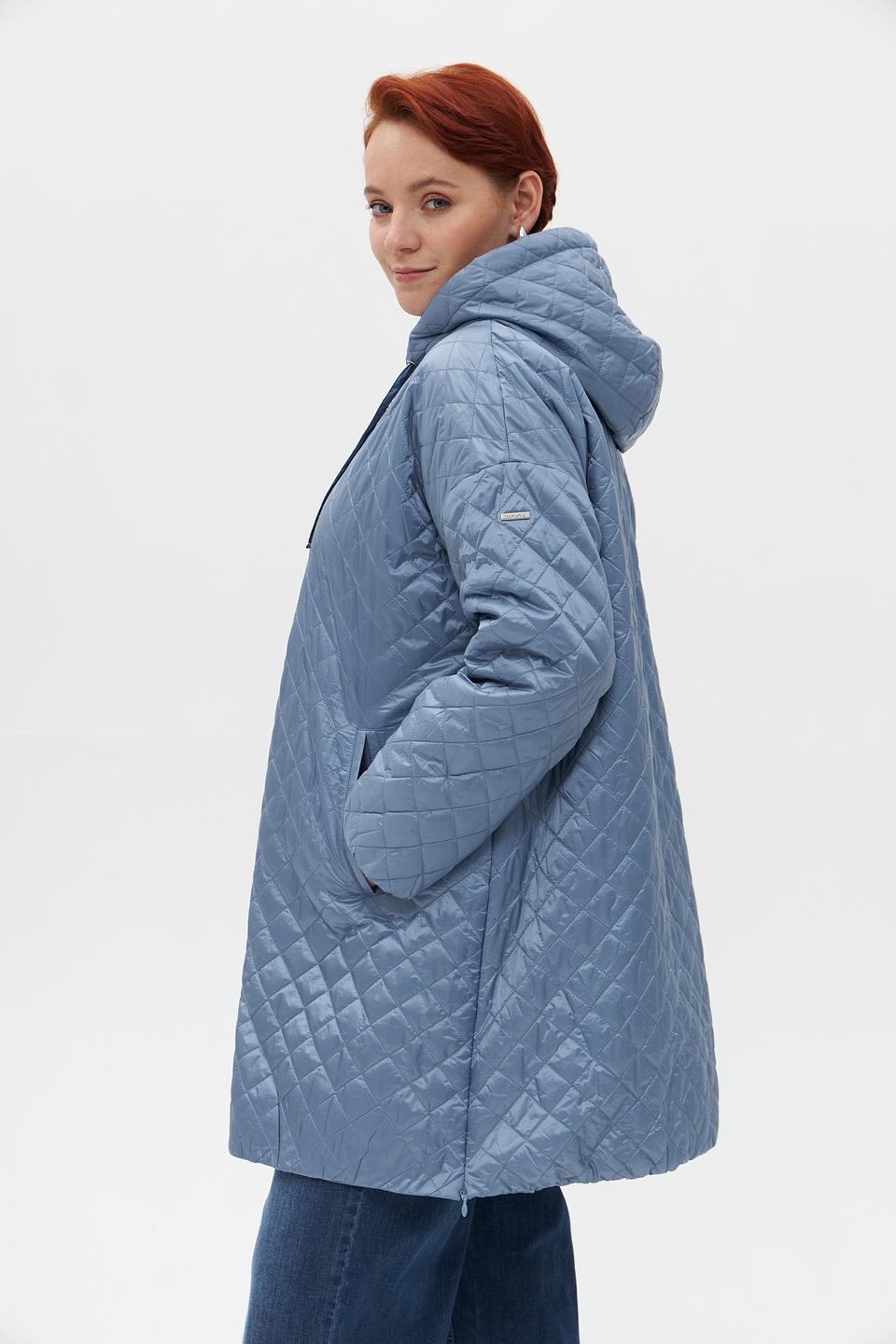 Пальто Baronia стеганое голубое