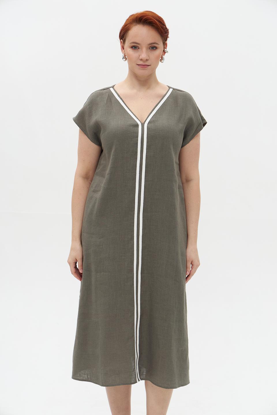 Платье Electra style хаки с отделкой
