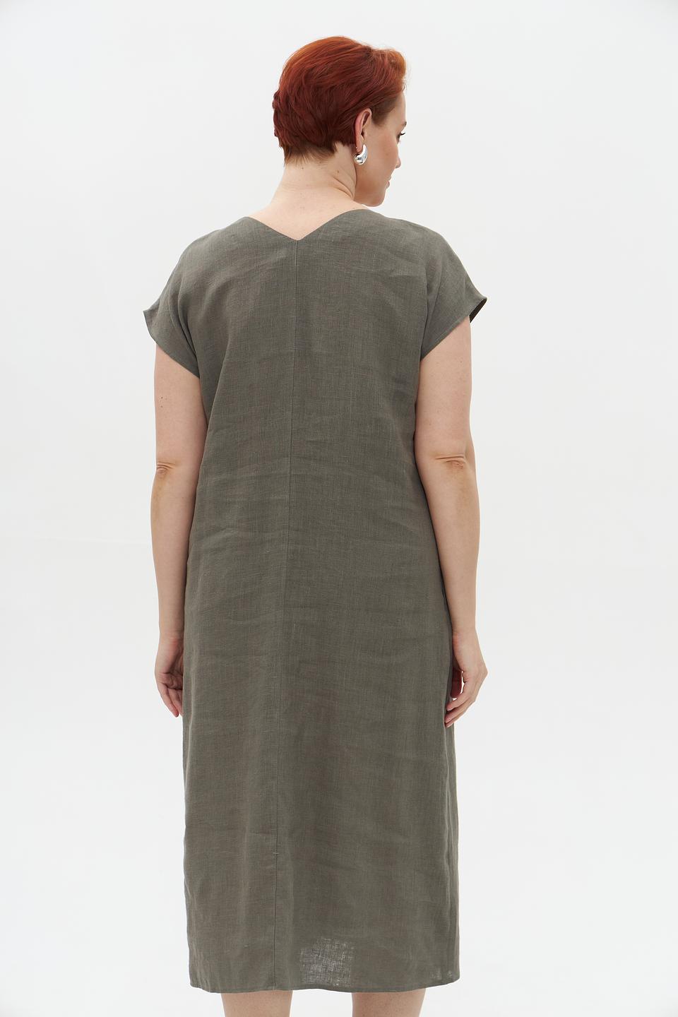 Платье Electra style хаки с отделкой
