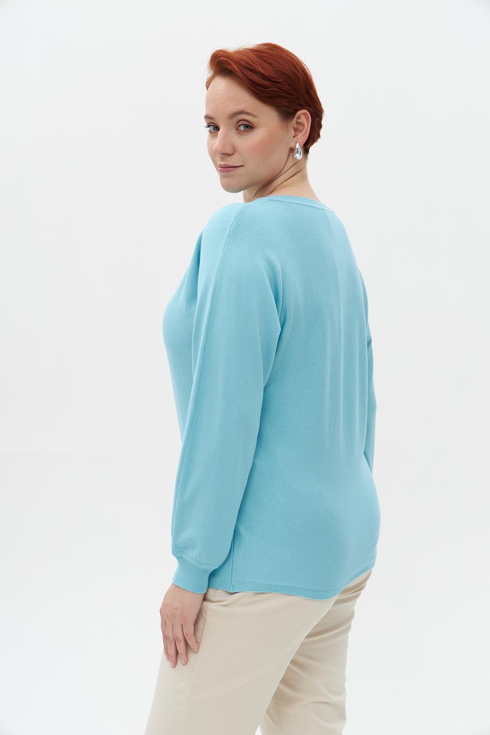 Пуловер Lebek бирюзовый