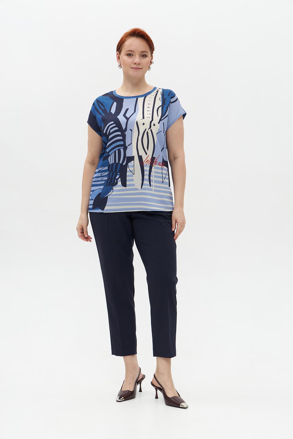 Блузка Lebek с принтом креветок