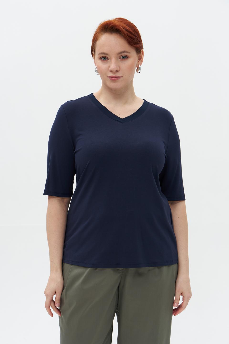 Футболка Lebek с V-образным вырезом