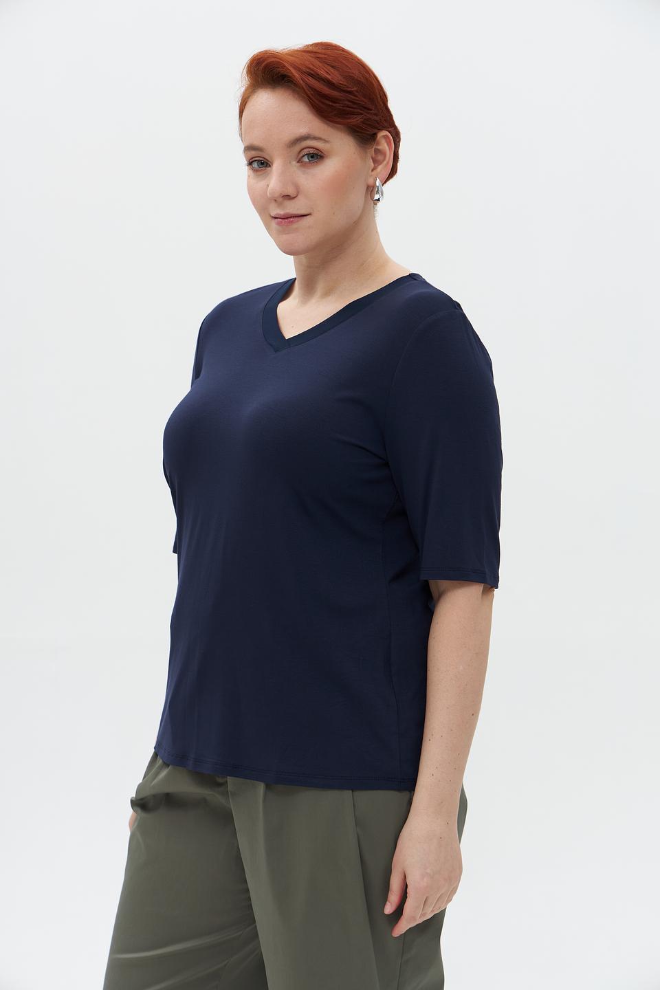 Футболка Lebek с V-образным вырезом