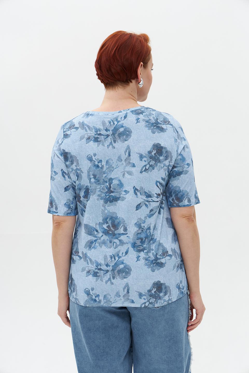 Футболка Rabe collection с цветочным принтом