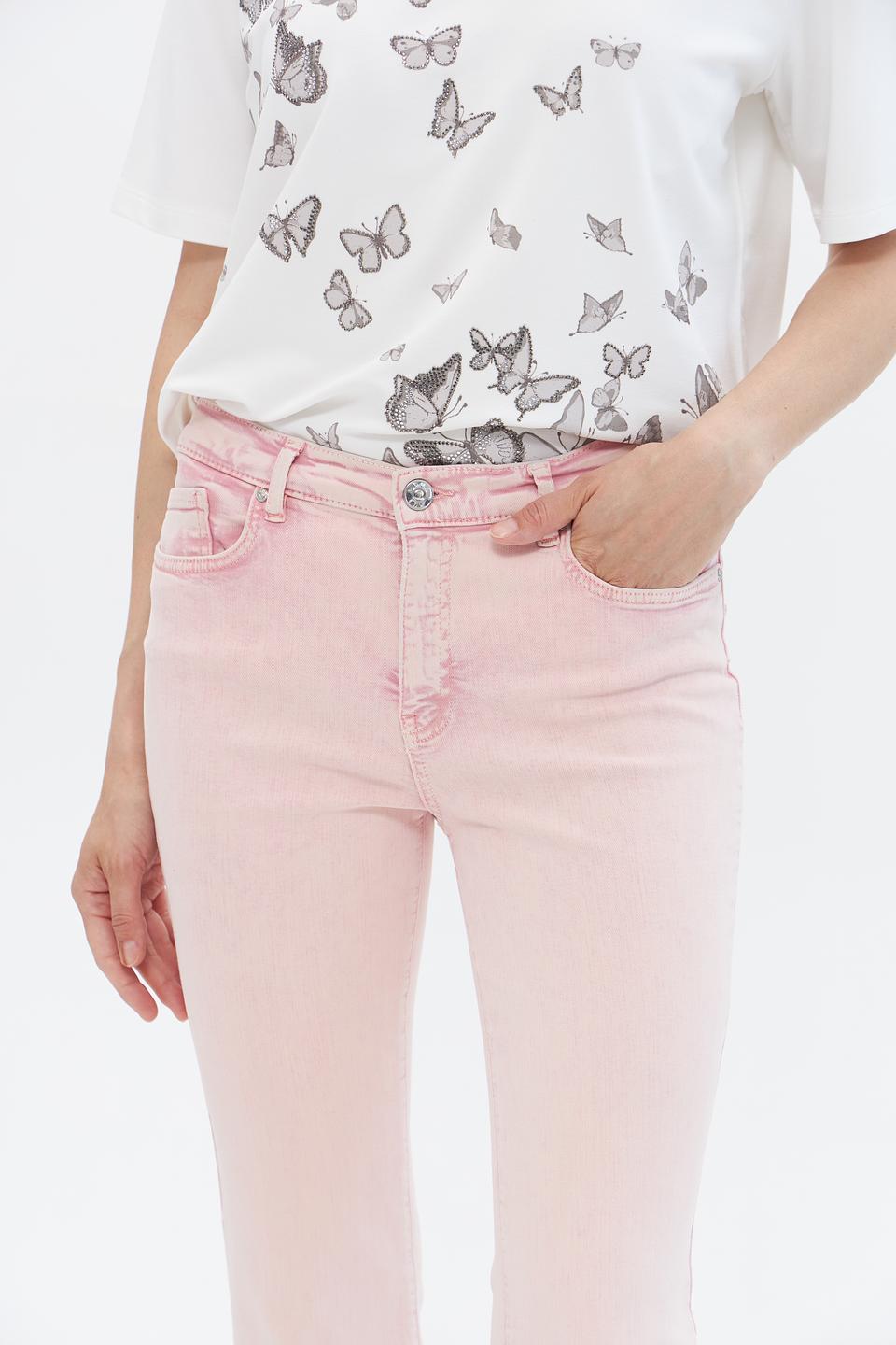 Джинсы Oui розовые прямые