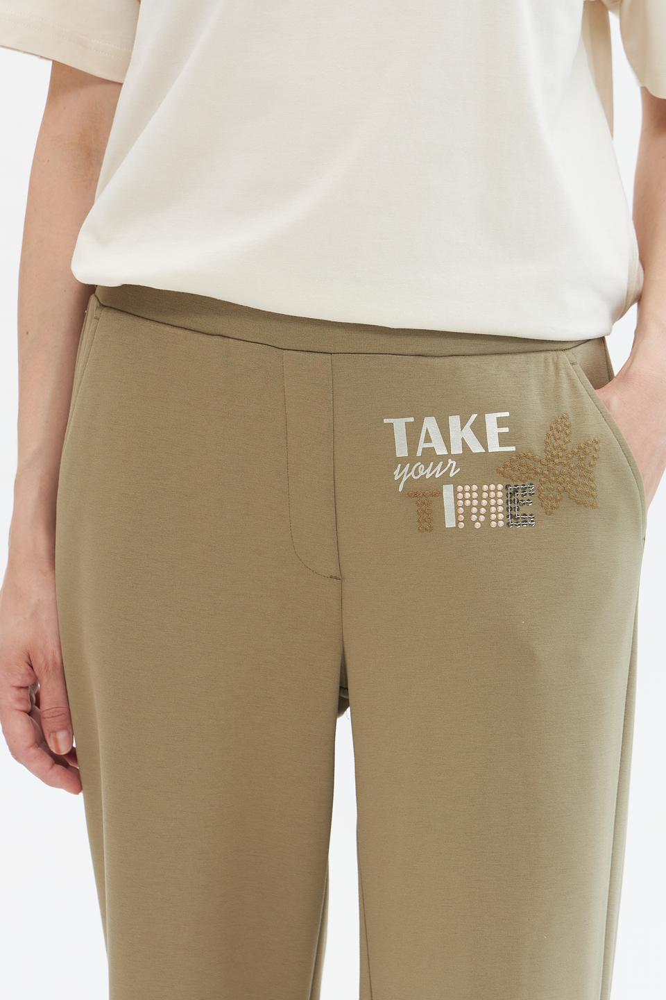 Брюки трикотажные Betty Barclay хаки