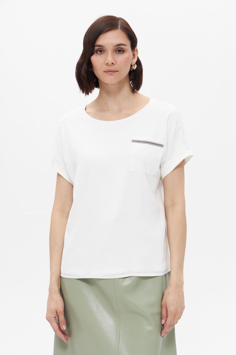 Блуза Tuzzi с карманом белая
