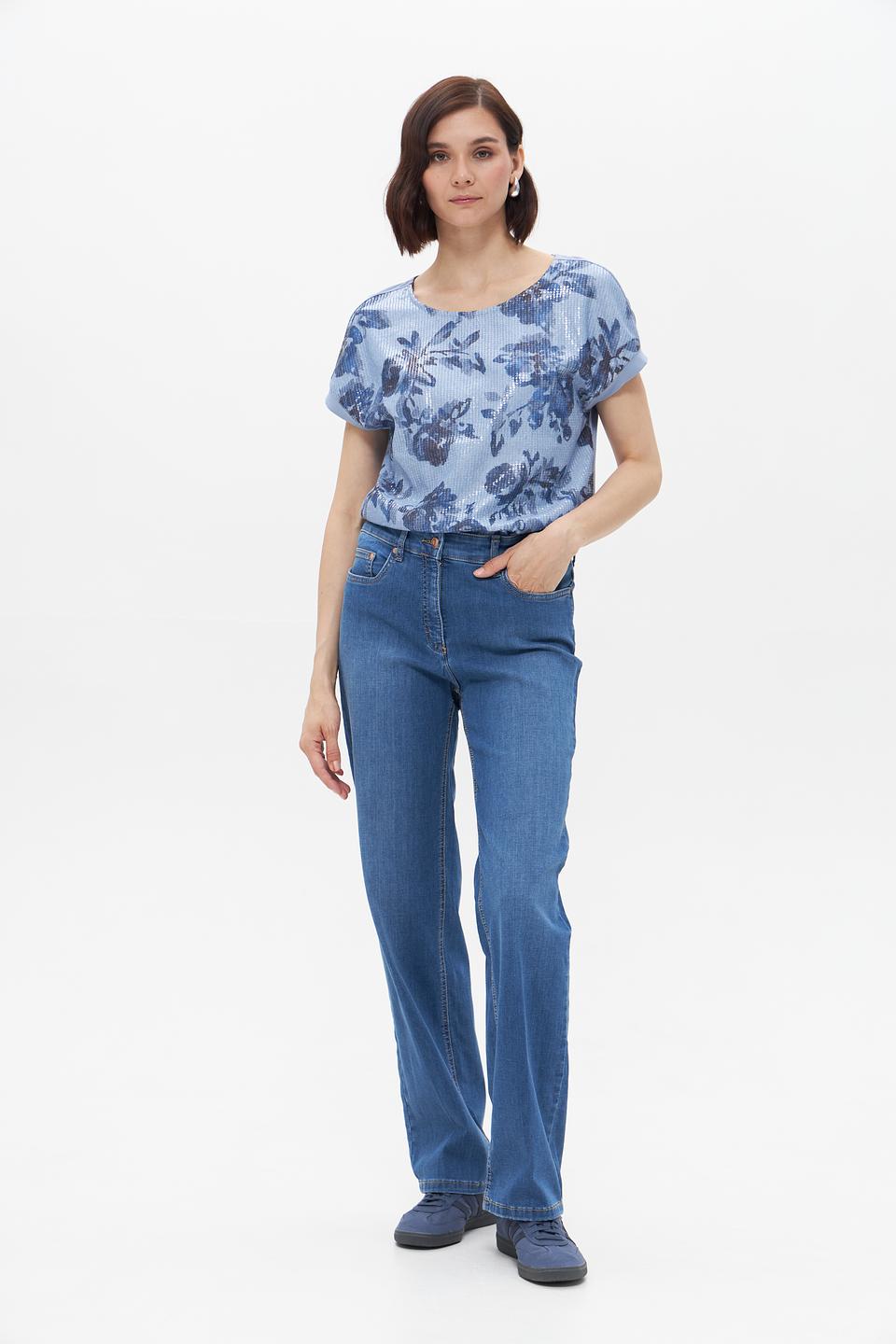 Джинсы ZRS прямого кроя синие