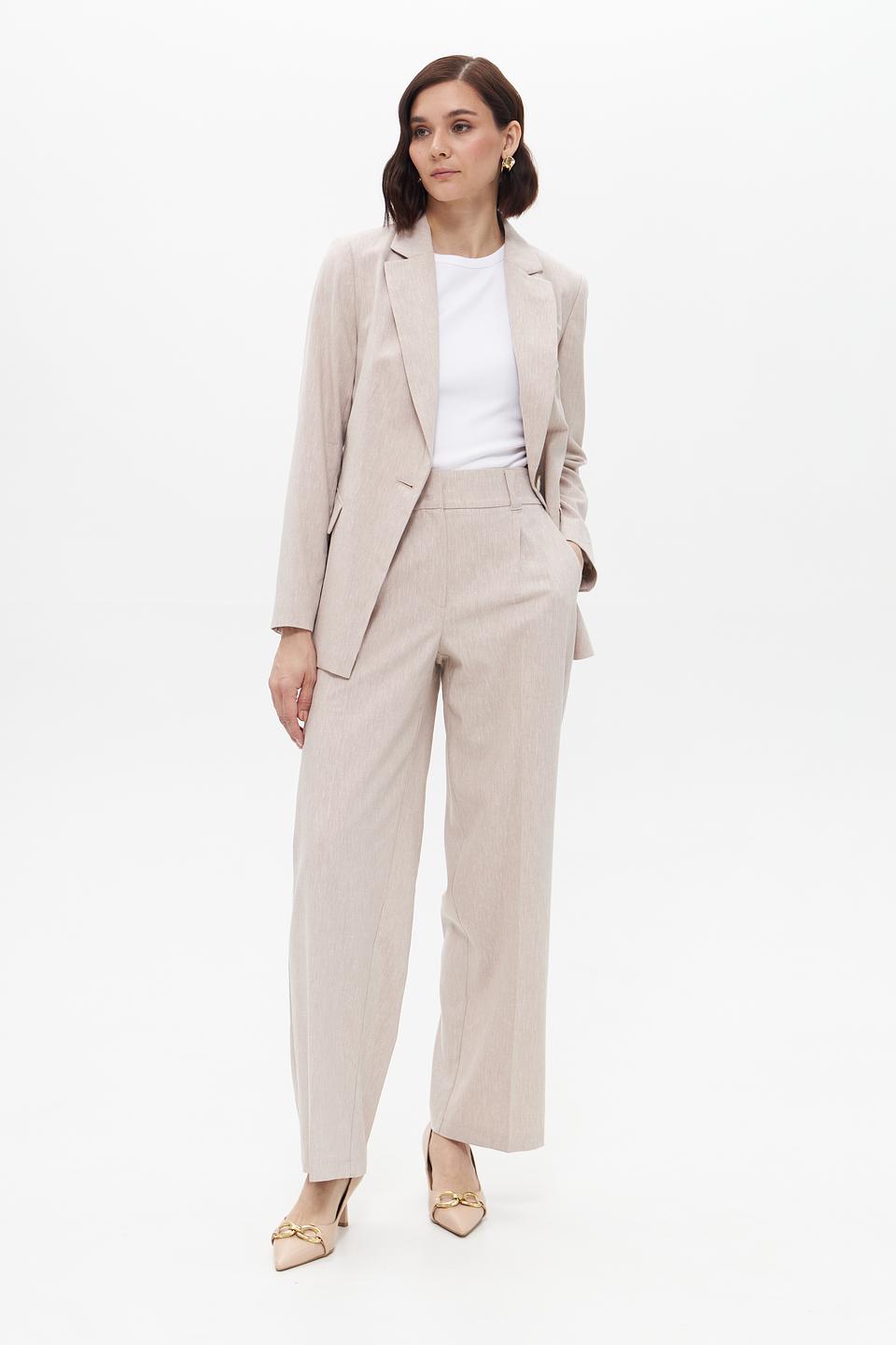 Брюки классические Betty and Co бежевые