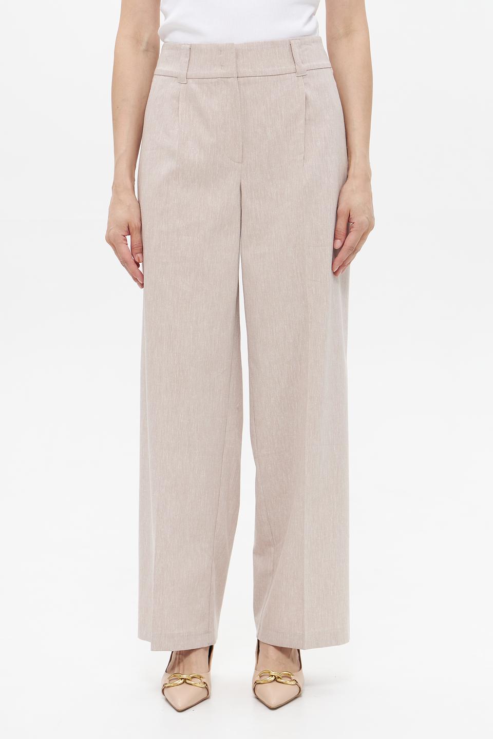 Брюки классические Betty and Co бежевые