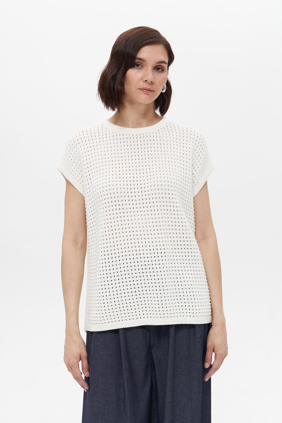 Пуловер UNQ женский ажурный