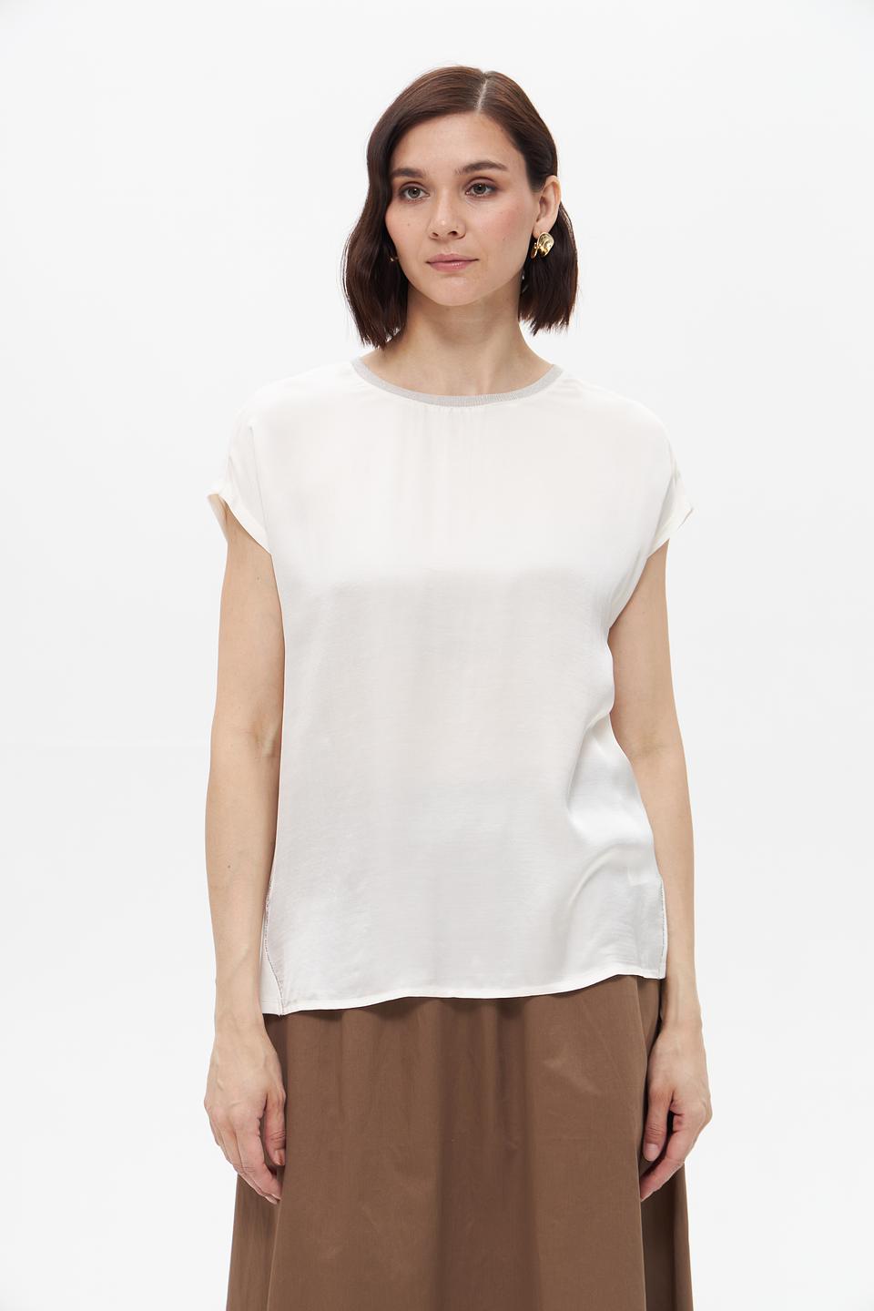 Блуза Oui женская белая с рукавами