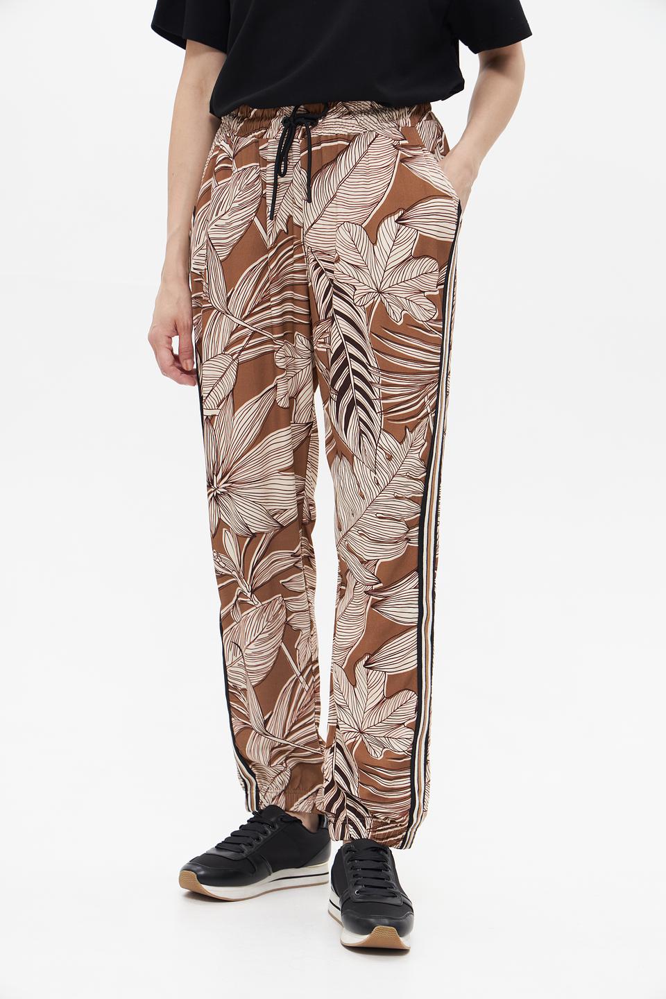 Брюки UNQ с принтом и полосками