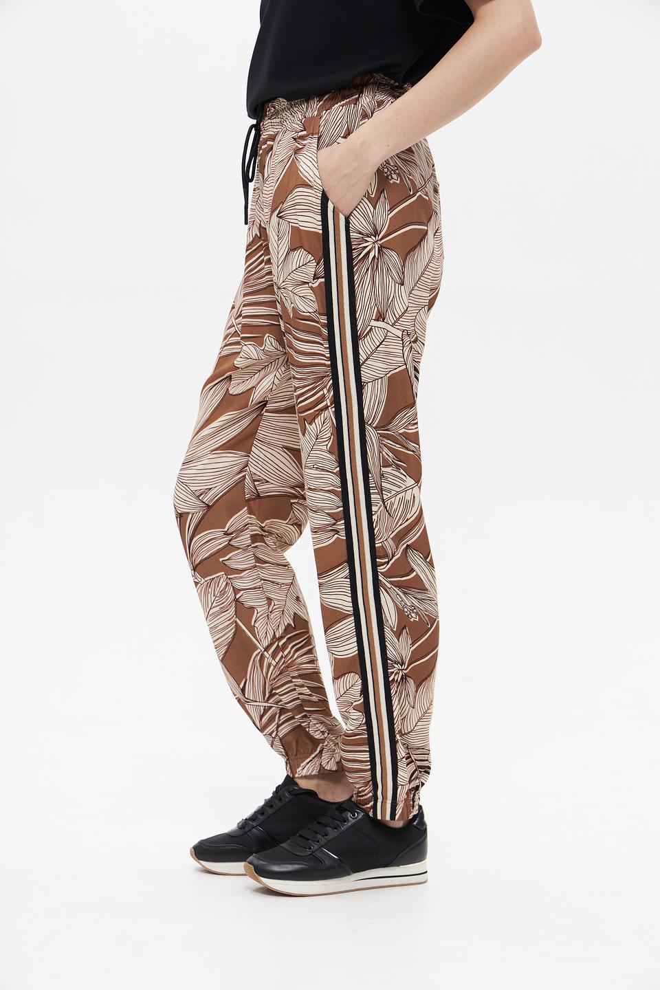 Брюки UNQ с принтом и полосками