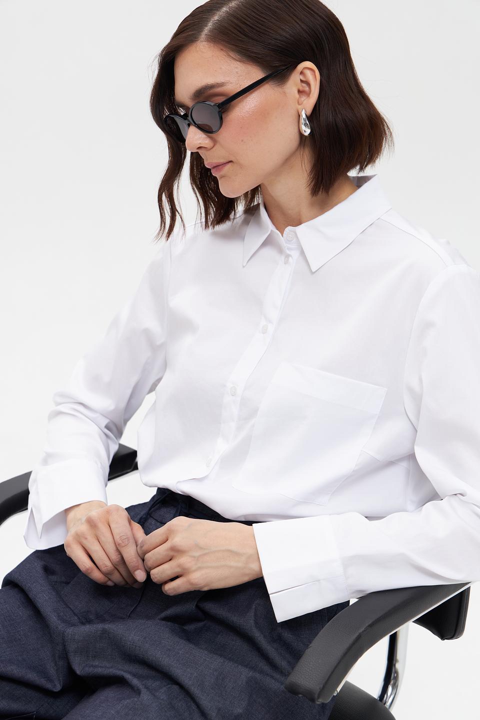 Блуза Oui классическая белая