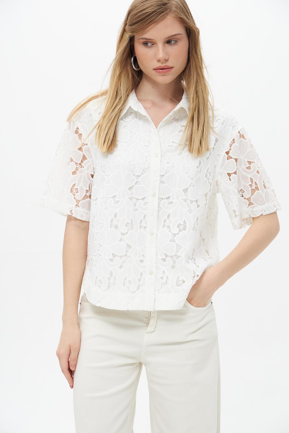 Блуза UNQ женская кружево