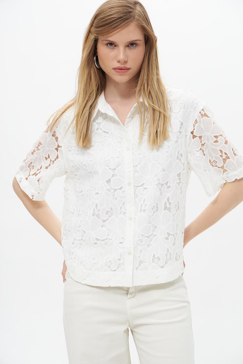 Блуза UNQ женская кружево