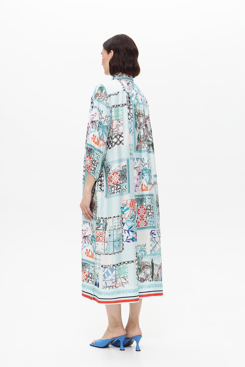 Платье Marc Cain с принтом "Город"