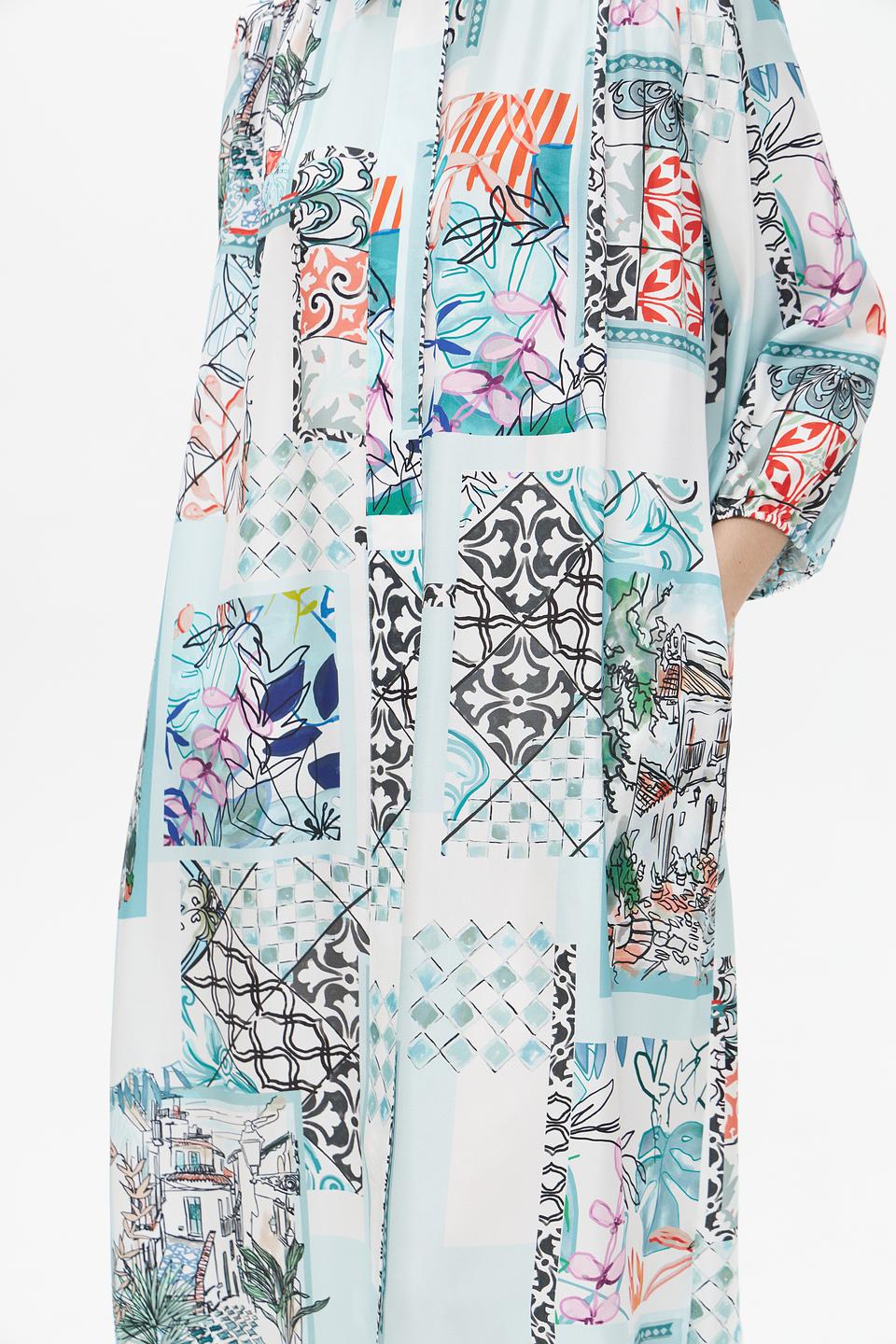 Платье Marc Cain с принтом "Город"