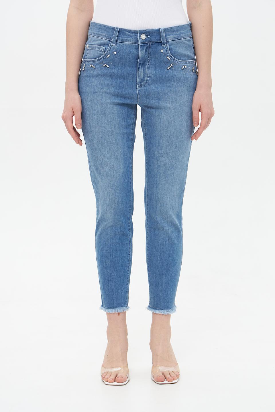 Джинсы с декором Rabe collection голубые