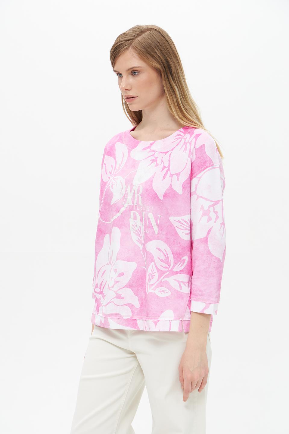 Пуловер Rabe collection с цветочным принтом