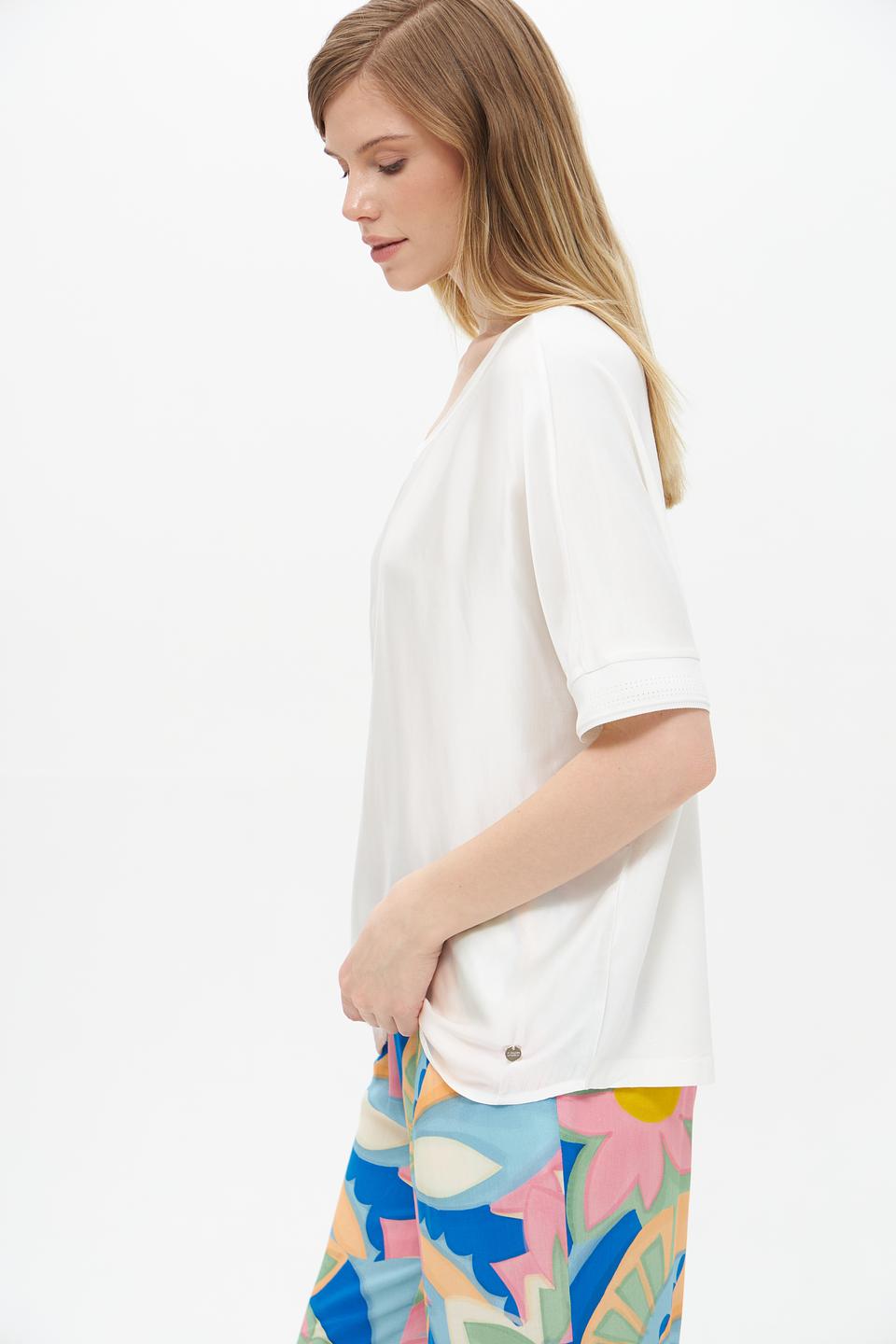 Блуза Lecomte женская белая с коротким рукавом