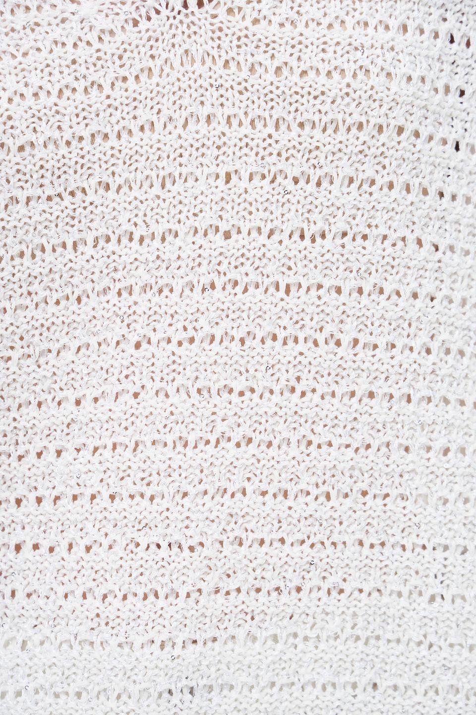 Пуловер Lecomte женский ажурный белый