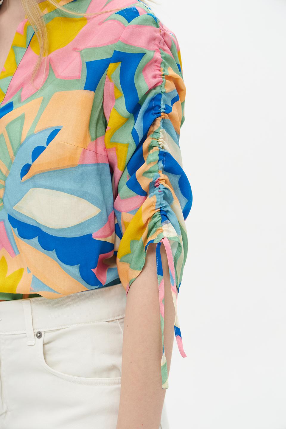 Блузка Lecomte с цветочным принтом