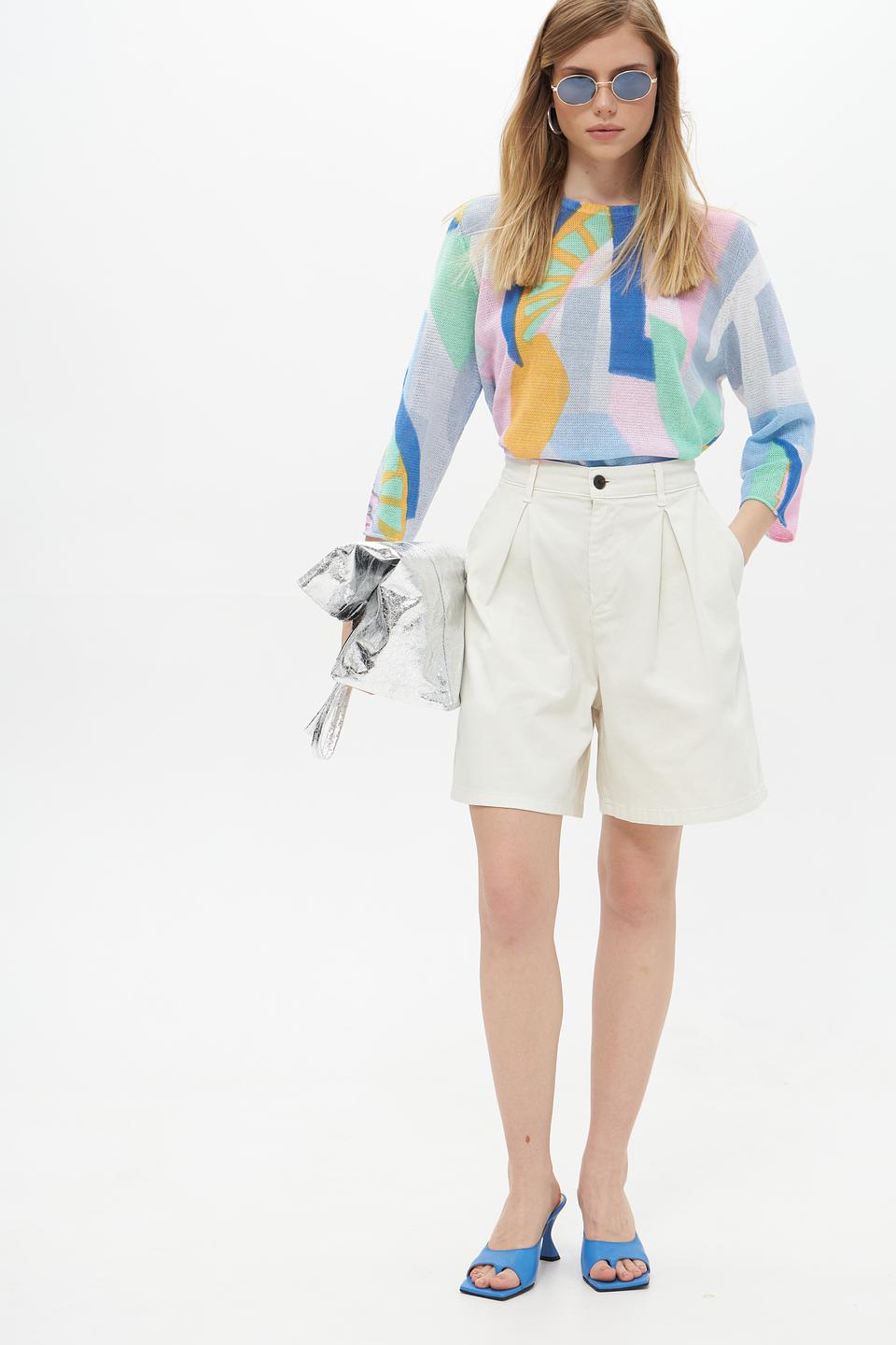 Пуловер Lecomte с принтом