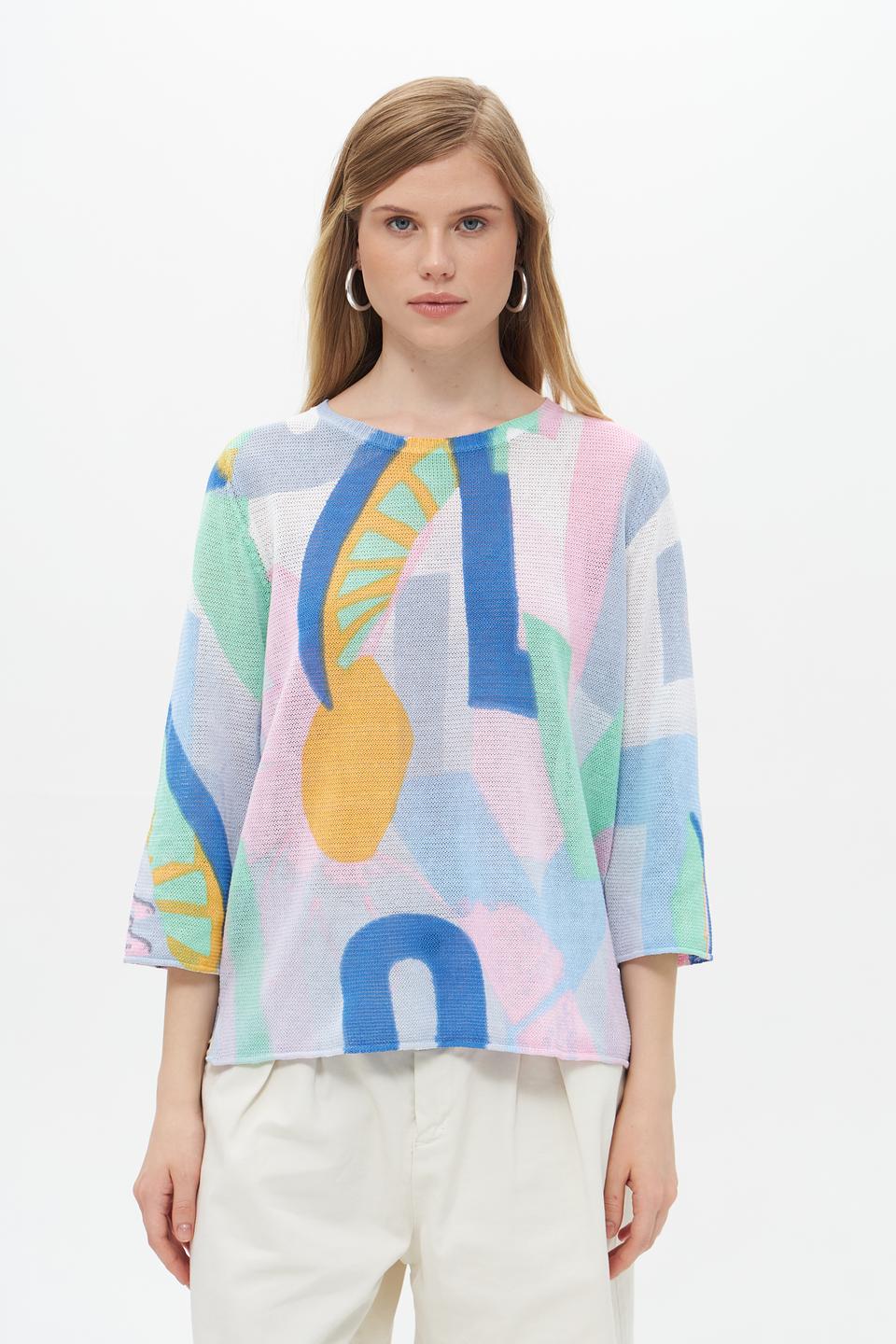 Пуловер Lecomte с принтом