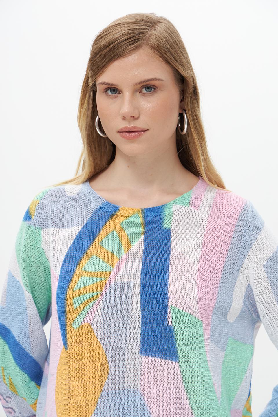 Пуловер Lecomte с принтом