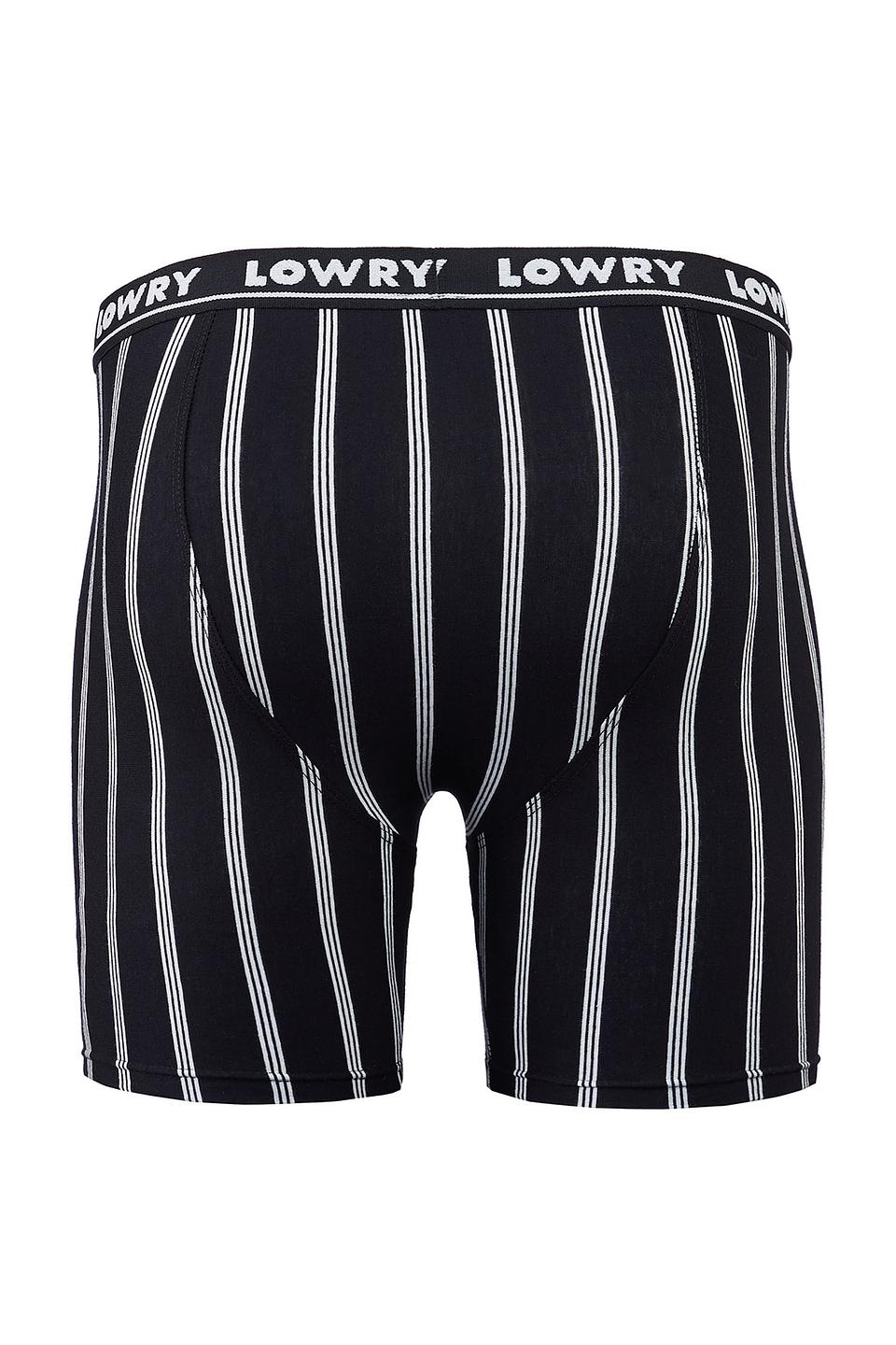 Трусы-боксеры Lowry в полоску чёрно-белые