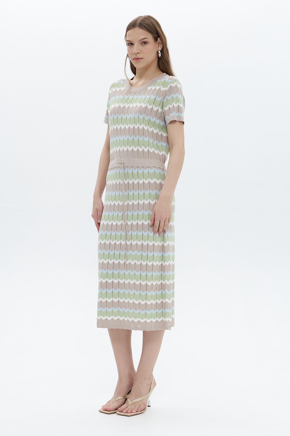 Платье UNQ вязаное в полоску