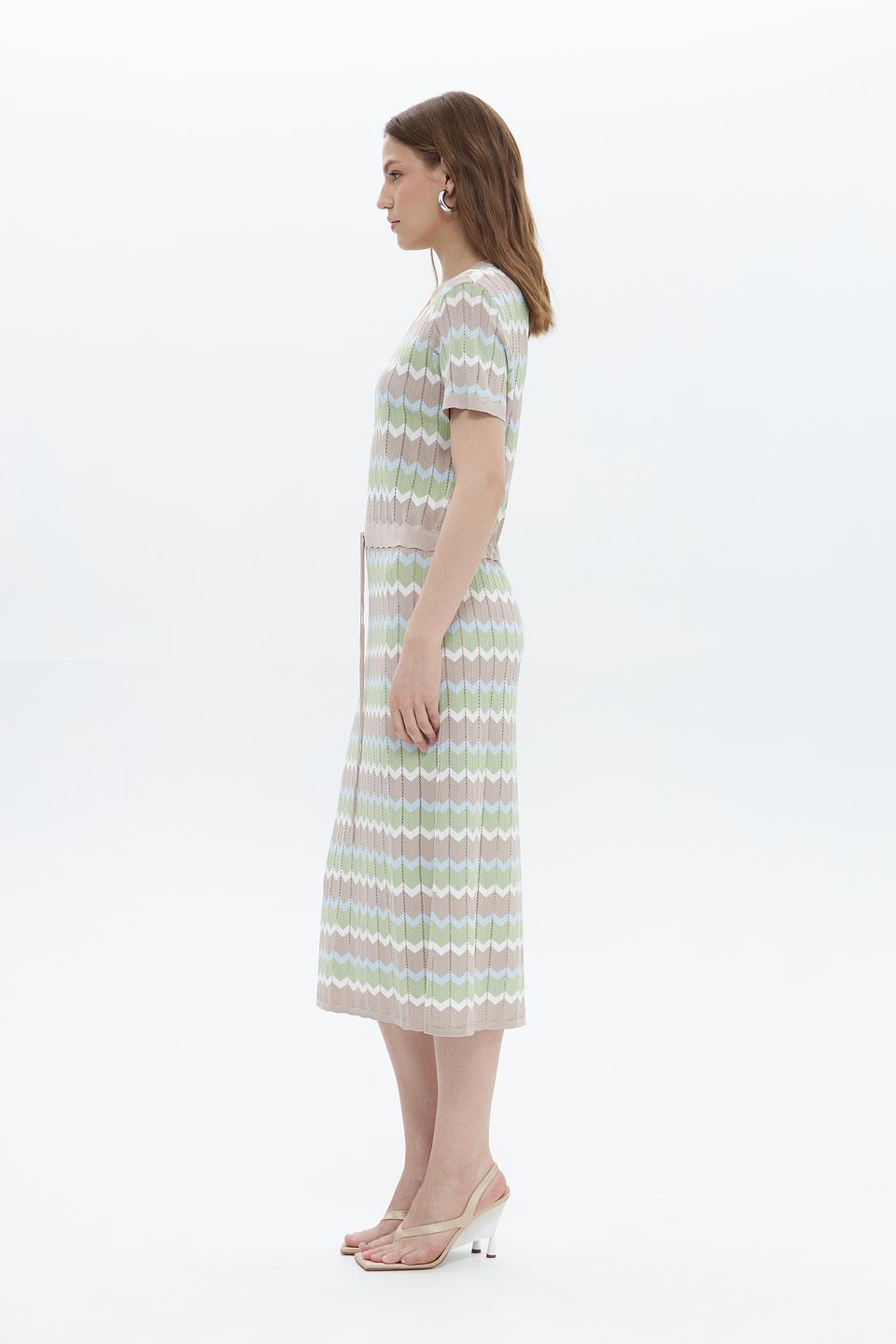 Платье UNQ вязаное в полоску